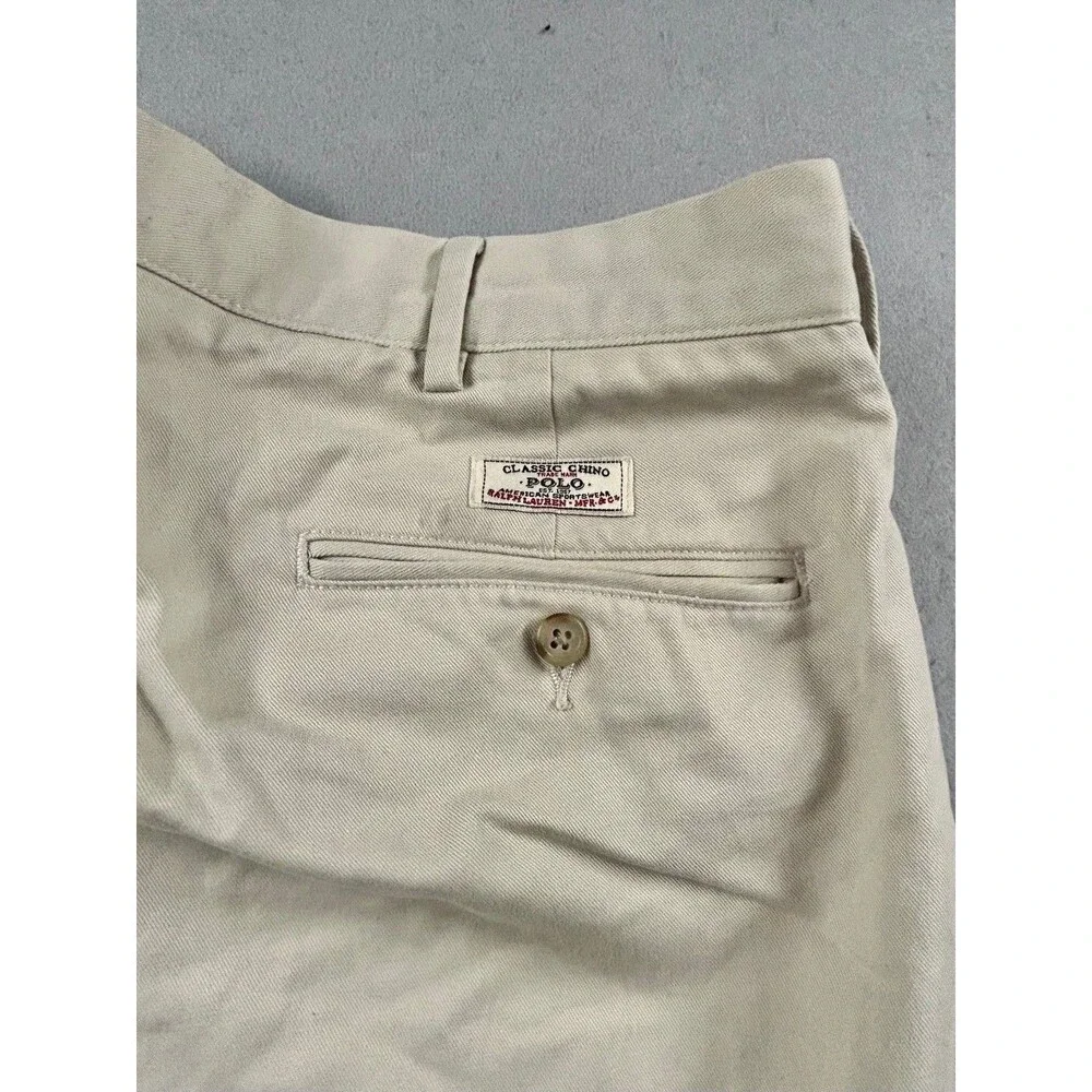Polo Ralph Lauren Classic Chino Men’s Khaki Pants 36x30 Beige